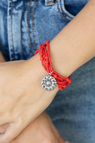 Badlands Botany - Red Seed Bead Bracelet - Sabrina's Bling Collection