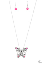 Load image into Gallery viewer, Badlands Butterfly - Pink Butterfly Necklace - Sabrina&#39;s Bling Collection