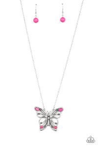 Badlands Butterfly - Pink Butterfly Necklace - Sabrina's Bling Collection