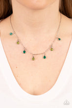 Load image into Gallery viewer, Carefree Charmer - Green Necklace - Sabrina&#39;s Bling Collection