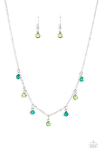 Load image into Gallery viewer, Carefree Charmer - Green Necklace - Sabrina&#39;s Bling Collection