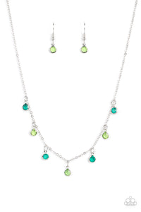 Carefree Charmer - Green Necklace - Sabrina's Bling Collection