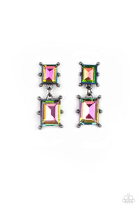 Cosmic Queen - Multi Oil Spill Earrings - Sabrina's Bling Collection