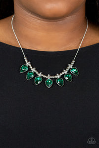 Crown Jewel Couture - Green Rhinestone Necklace - Sabrina's Bling Collection