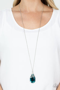 Demandingly Diva - Blue Teardrop Necklace - Sabrina's Bling Collection