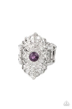 Load image into Gallery viewer, Dining with Royalty - Purple Ring - Sabrina&#39;s Bling Collection