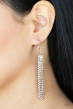 Load image into Gallery viewer, Drop-Dead Dainty - White Rhinestone Earrings - Sabrina&#39;s Bling Collection
