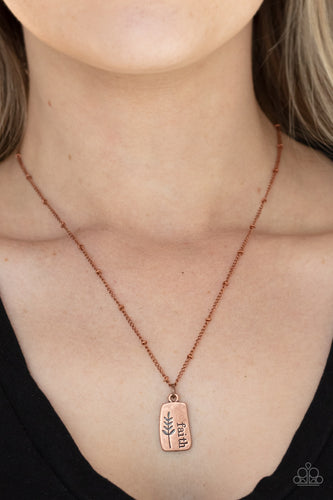 Faith Over Fear - Copper Necklace - Sabrina's Bling Collection