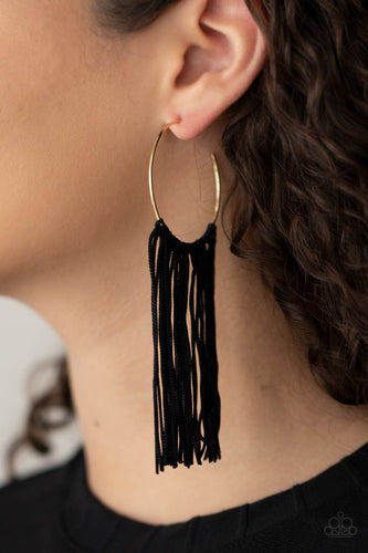 Flauntable Fringe - Gold Earrings - Sabrina's Bling Collection