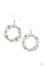 Load image into Gallery viewer, GLOWING in Circles - White Earrings - Sabrina&#39;s Bling Collection