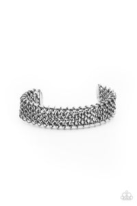 Gridlock - Silver Bracelet - Sabrina's Bling Collection