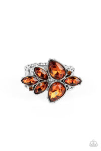 Ice-Cold Couture - Brown Rhinestone Ring - Sabrina's Bling Collection