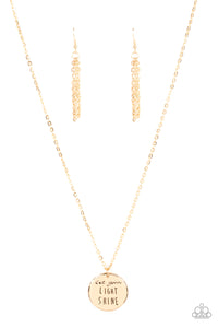 Light It Up - Gold Necklace - Sabrina's Bling Collection