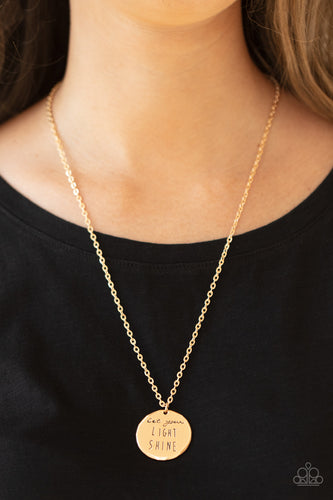 Light It Up - Gold Necklace - Sabrina's Bling Collection