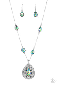 Magical Masquerade - Green Iridescent Necklace - Sabrina's Bling Collection