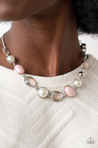 Nautical Nirvana - Pink Iridescent Necklace - Sabrina's Bling Collection