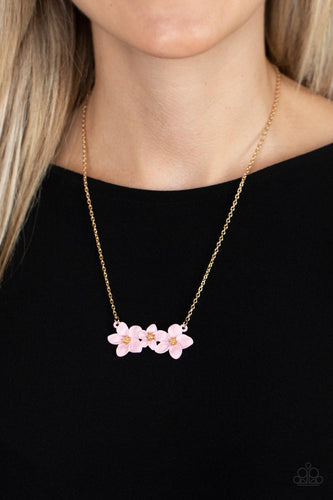 Petunia Picnic - Pink Flower Necklace - Sabrina's Bling Collection