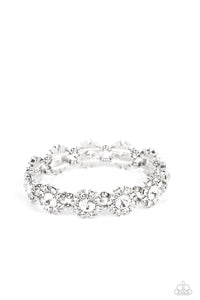 Premium Perennial - White Rhinestone Bracelet - Sabrinas Bling Collection