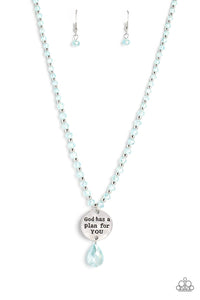 Priceless Plan - Blue Inspirational Necklace - Sabrinas Bling Collection