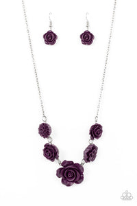 PRIMROSE and Pretty - Purple Rose Necklace - Sabrina's Bling Collection