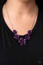 Load image into Gallery viewer, PRIMROSE and Pretty - Purple Rose Necklace - Sabrina&#39;s Bling Collection