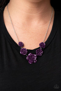 PRIMROSE and Pretty - Purple Rose Necklace - Sabrina's Bling Collection