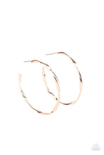 Load image into Gallery viewer, Radiantly Warped - Rose Gold Hoop Earrings - Sabrina&#39;s Bling Collection