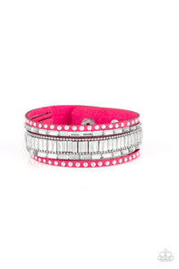 Rock Star Rocker - Pink Bracelet - Sabrina's Bling Collection