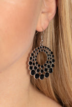 Load image into Gallery viewer, So Self-GLOW-rious - Black Rhinestone Earrings - Sabrina&#39;s Bling Collection