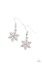 Load image into Gallery viewer, Little Divas -Oil Spill Rhinestone Snowflake Earring 5 Pack - Sabrina&#39;s Bling Collection