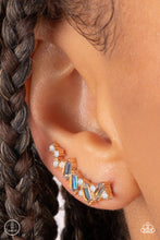 Load image into Gallery viewer, Stay Magical - Gold Iridescent Ear Crawler Earrings - Sabrina&#39;s Bling Collection