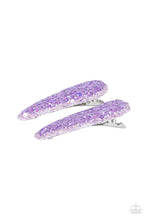 Load image into Gallery viewer, Sugar Plum Sparkle - Purple Hair Clips - Sabrina&#39;s Bling Collection