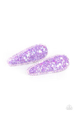 Load image into Gallery viewer, Sugar Plum Sparkle - Purple Hair Clips - Sabrina&#39;s Bling Collection