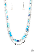 Load image into Gallery viewer, Tidal Trendsetter - Blue, Turquoise &amp; Navy Necklace - Sabrina&#39;s Bling Collection