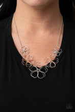 Load image into Gallery viewer, Time to GROW - Silver &amp; Rose Gold Flower Necklace - Sabrina&#39;s Bling Collection