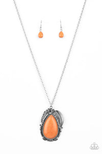 Tropical Mirage - Orange Necklace - Sabrina's Bling Collection