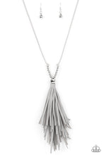 Load image into Gallery viewer, A Clean Sweep - Silver Leather Necklace - Sabrina&#39;s Bling Collection