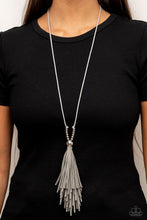 Load image into Gallery viewer, A Clean Sweep - Silver Leather Necklace - Sabrina&#39;s Bling Collection