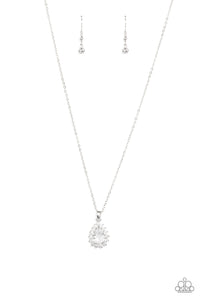 A Guiding SOCIALITE - White Rhinestone Necklace - Sabrinas Bling Collection