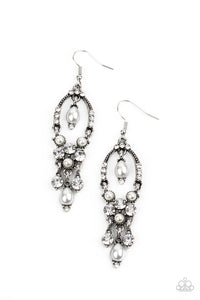 Back In The Spotlight - White Earrings - Sabrina's Bling Collection