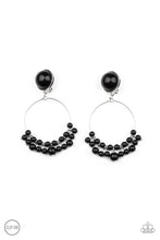 Load image into Gallery viewer, Cabaret Charm - Black Clip-On Earrings - Sabrina&#39;s Bling Collection