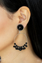 Load image into Gallery viewer, Cabaret Charm - Black Clip-On Earrings - Sabrina&#39;s Bling Collection