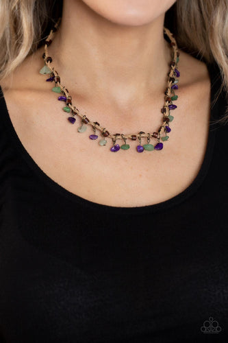 Canyon Voyage - Multi Jade & Amethyst Necklace - Sabrina's Bling Collection