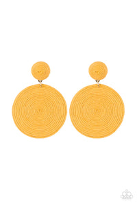 Circulate The Room - Yellow Earrings - Sabrina's Bling Collection