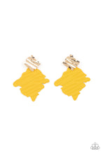 Load image into Gallery viewer, Crimped Couture - Yellow Texture Earrings - Sabrina&#39;s Bling Collection