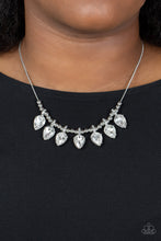 Load image into Gallery viewer, Crown Jewel Couture - White Teardrop Necklace - Sabrina&#39;s Bling Collection