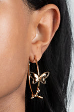 Load image into Gallery viewer, Full Out Flutter - Gold Butterfly Earrings - Sabrina&#39;s Bling Collection