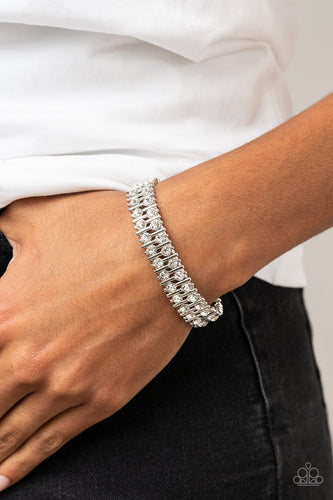 Generational Glimmer - White Rhinestone Bracelet - Sabrina's Bling Collection