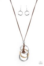 Load image into Gallery viewer, Harmonious Hardware - Brown Necklace - Sabrina&#39;s Bling Collection