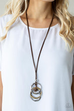 Load image into Gallery viewer, Harmonious Hardware - Brown Necklace - Sabrina&#39;s Bling Collection